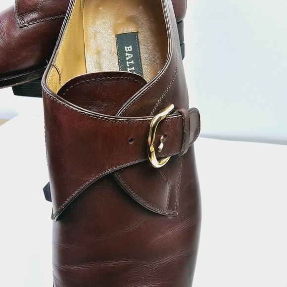 Bally Burlington Single Monk Strap Full Leather Loafer, Made in Italy, Sz 9 1/2B - Picture 2 of 10